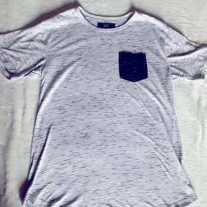 Heather grey mens pocket tee medium